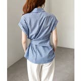 ウエストリボンチェックシャツ半袖ブラウス | Miniministore | 詳細画像11