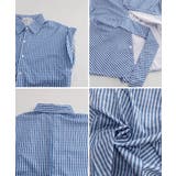 ウエストリボンチェックシャツ半袖ブラウス | Miniministore | 詳細画像14
