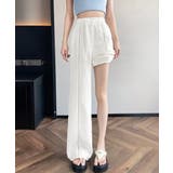 花柄レース切替 リネンタッチワイドパンツ | Miniministore | 詳細画像20