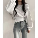 ライトグレー | スウェット風トップス薄手トレーナー着やせ | Miniministore