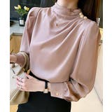 スモークピンク | ドレープブラウス 韓国風ブラウスきれいめ | Miniministore