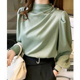 ミント | ドレープブラウス 韓国風ブラウスきれいめ | Miniministore