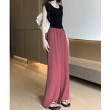 綿麻風ワイドパンツ レディース きれいめ | Miniministore | 詳細画像12 