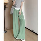 綿麻風ワイドパンツ レディース きれいめ | Miniministore | 詳細画像9 