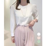タックスリーブブラウス長袖韓国風トップス | Miniministore | 詳細画像1