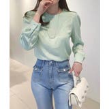 タックスリーブブラウス長袖韓国風トップス | Miniministore | 詳細画像5