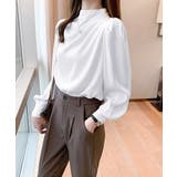 ドレープブラウス 韓国風ブラウスきれいめ | Miniministore | 詳細画像4 