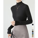 プチハイネックリブニットトップスきれいめ | Miniministore | 詳細画像1 