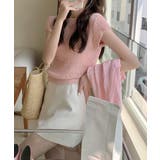 フレンチスリーブサマーニットトップス夏服 | Miniministore | 詳細画像12 