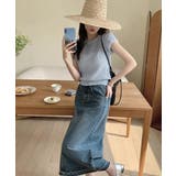 フレンチスリーブサマーニットトップス夏服 | Miniministore | 詳細画像7 