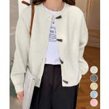 韓国風トグルボタンニットカーディガン秋冬 | Miniministore | 詳細画像1 