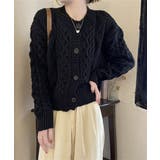 暖かいケーブル編みニットカーディガン秋冬 | Miniministore | 詳細画像4