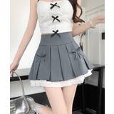 グレー | ボックスプリーツスカート ミニスカート夏 | SUNSHINE CLOSET