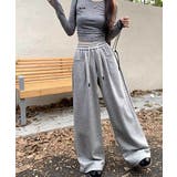 グレー | ワイドシルエットシンプルスウェットパンツ | SUNSHINE CLOSET