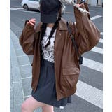 ブラウン | ブルゾン ジップアップジャケット 韓国風 | ANGELCLOSET