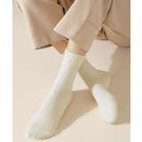 アイボリー | リブソックス ミドル丈 冷えとり靴下 | Miniministore