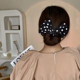 ブラック*ドット柄 | 人気 お団子 ヘアアクセサリー | Miniministore