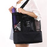 ブラック | ピクニック プールビーチバッグ 大容量 | Miniministore