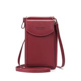 ワインレッド | スマホショルダーバッグ 縦型 ミニポーチ | SUNSHINE CLOSET