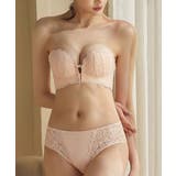 ピンクベージュ | フロントホック ブラジャーショーツセット | Miniministore