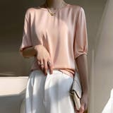 ピンク | とろみブラウス 半袖 レディース | ANGELCLOSET