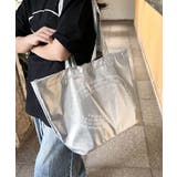 シルバー | 大容量トートバッグ 合皮 男女兼用バッグ | Miniministore