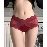 ワインレッド | レースショーツ 透け 下着 美尻ショーツ | SUNSHINE CLOSET