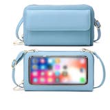 薄ブルー | スマホショルダーバッグ レディース オフィスカジュアル | Miniministore