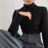 ブラック | ハイネック カットソー 春秋 インナー | Miniministore