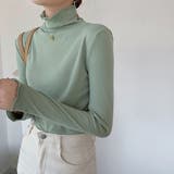 ミントグリーン | ハイネック カットソー 春秋 インナー | Miniministore