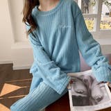 ブルー | フリースパジャマ上下セットレディース | Miniministore