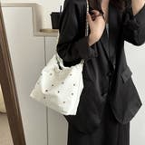 オフホワイト | チェーンショルダーバッグ ビジュー巾着鞄 | SUNSHINE CLOSET