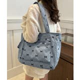 ブルーグレー | コーデュロイ マルチポケットトートバッグ | ANGELCLOSET
