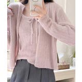 ピンク | ニットカーディガンキャミソール2点セット | SUNSHINE CLOSET