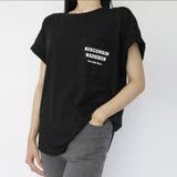 ブラック | バックプリントロゴ オーバーサイズ | ANGELCLOSET