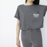 ダークグレー | バックプリントロゴ オーバーサイズ | ANGELCLOSET