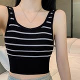 ブラック | カップ付きタンクトップ レディース | Miniministore
