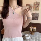 ピンク | アシンメトリーキャミタンク 重ね着 | Miniministore