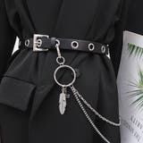 B(羽) | ベルト レディース チェーン付き | Miniministore