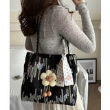 ブラック | スカーフ付き 大容量トートバッグ 韓国風 | Miniministore