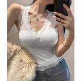 レースブラトップ パッド付きトップス | Miniministore | 詳細画像7