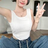 タンクトップ ショート丈無地 カップ付き | Miniministore | 詳細画像10 