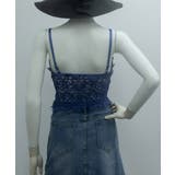 デニム風キャミ ビスチェ バックレース | Miniministore | 詳細画像13 