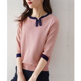 レディース 7分袖首リボンニットセーター | Miniministore | 詳細画像2 