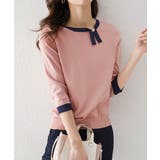 レディース 7分袖首リボンニットセーター | Miniministore | 詳細画像3 