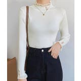 リブニットトップス きれいめ ハイネック | Miniministore | 詳細画像3 