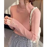 リブニットトップス きれいめ ハイネック | Miniministore | 詳細画像8 