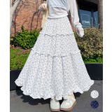 フリルティアード 小花柄 ロングスカート | Miniministore | 詳細画像1 