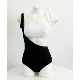 モノトーンリボンショルダーワンピース水着 | Miniministore | 詳細画像11 