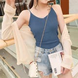 リブニットキャミソール フロントVカット | Miniministore | 詳細画像10 